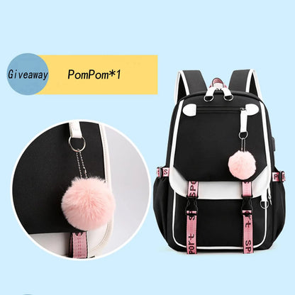 KPop Demon Hunters Saja Boys Backpack – Gothic Hip Hop School Bag for Teenagers
