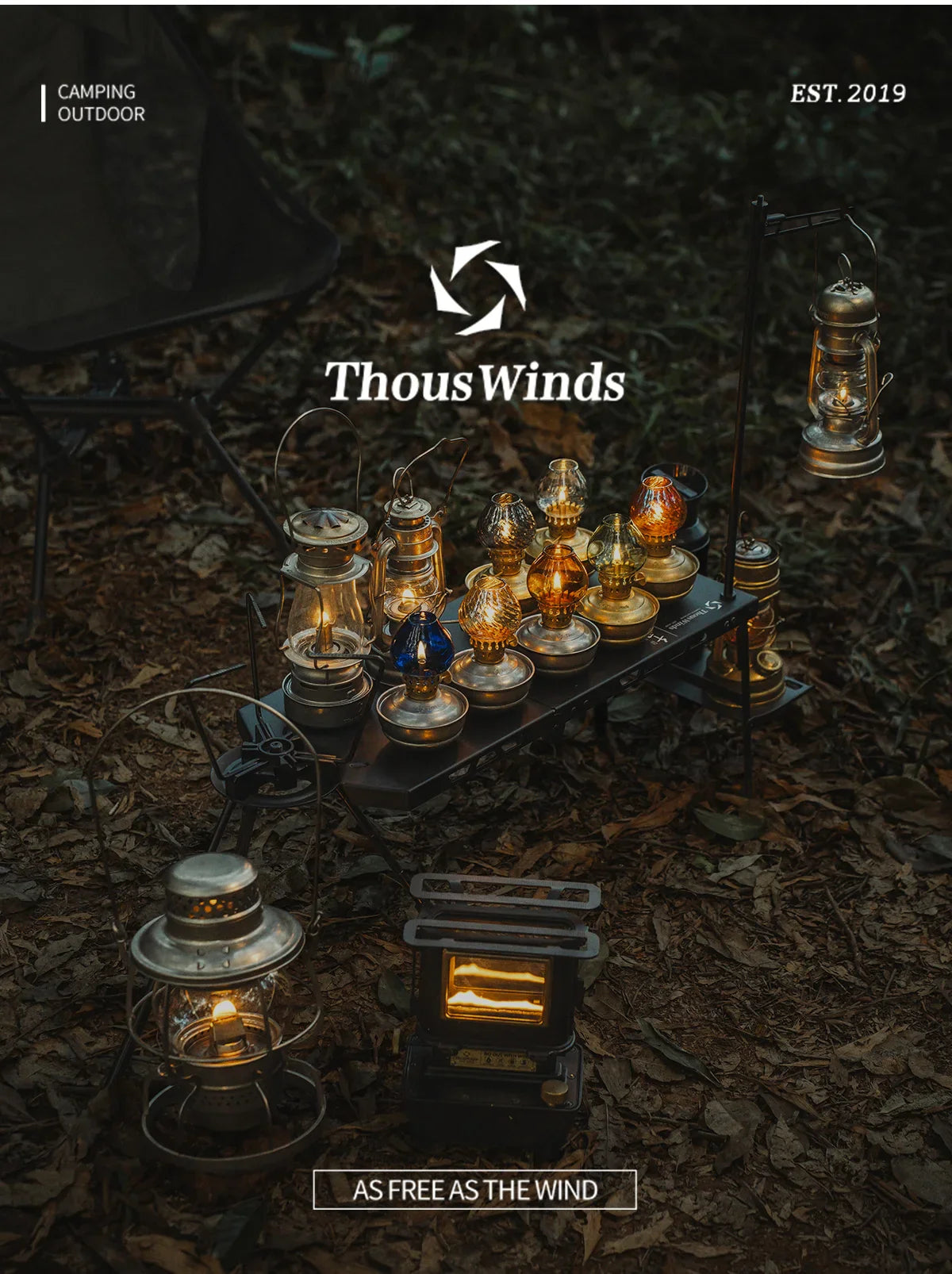 ThousWinds Luminara Mini Oil Lamp – Windproof Portable Retro Lantern with 20-Hour Burn Time for Camping and Hiking
