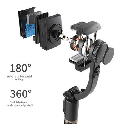 Roreta NEW Gimbal Stabilizer Selfie Stick: Foldable Wireless Tripod with Bluetooth Shutter Monopod for iOS Android