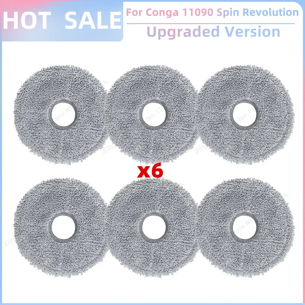 Replacement Parts Kit for Cecotec Conga 11090 / 13090 Spin Revolution Vacuum – Roller, Brushes, HEPA Filter & Mop