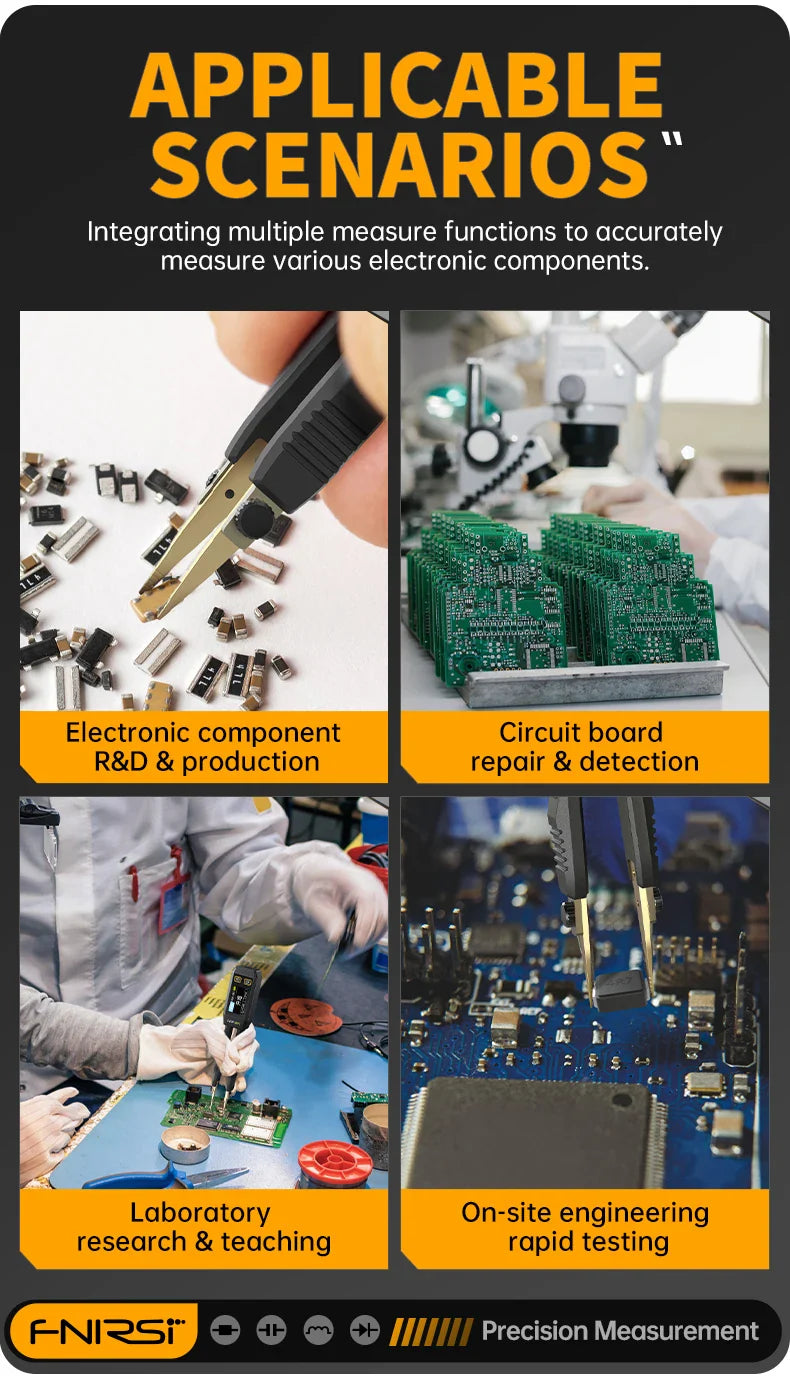 FNIRSI LCR-ST1 Mini Smart Tweezer – LCR, ESR, Resistance & Capacitance Tester for SMD Components