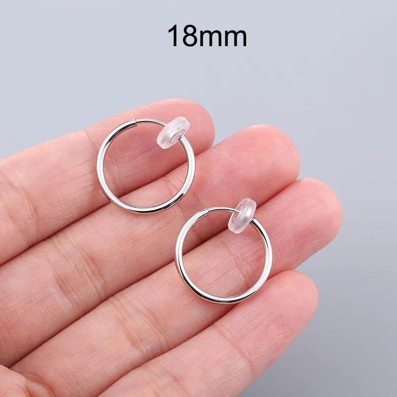 Unisex Ear Cuff Clip-On Hoop Earrings – No Piercing Required, Non-Hole Fake Earrings for Men & Women 2025 Trend