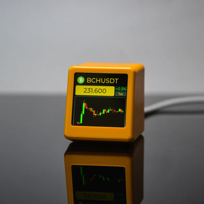 GeekMagic NerdMiner Cryptocurrency & Stock Tracker — Bitcoin, Futures, Currency Exchange Rates, Weather & Time Display
