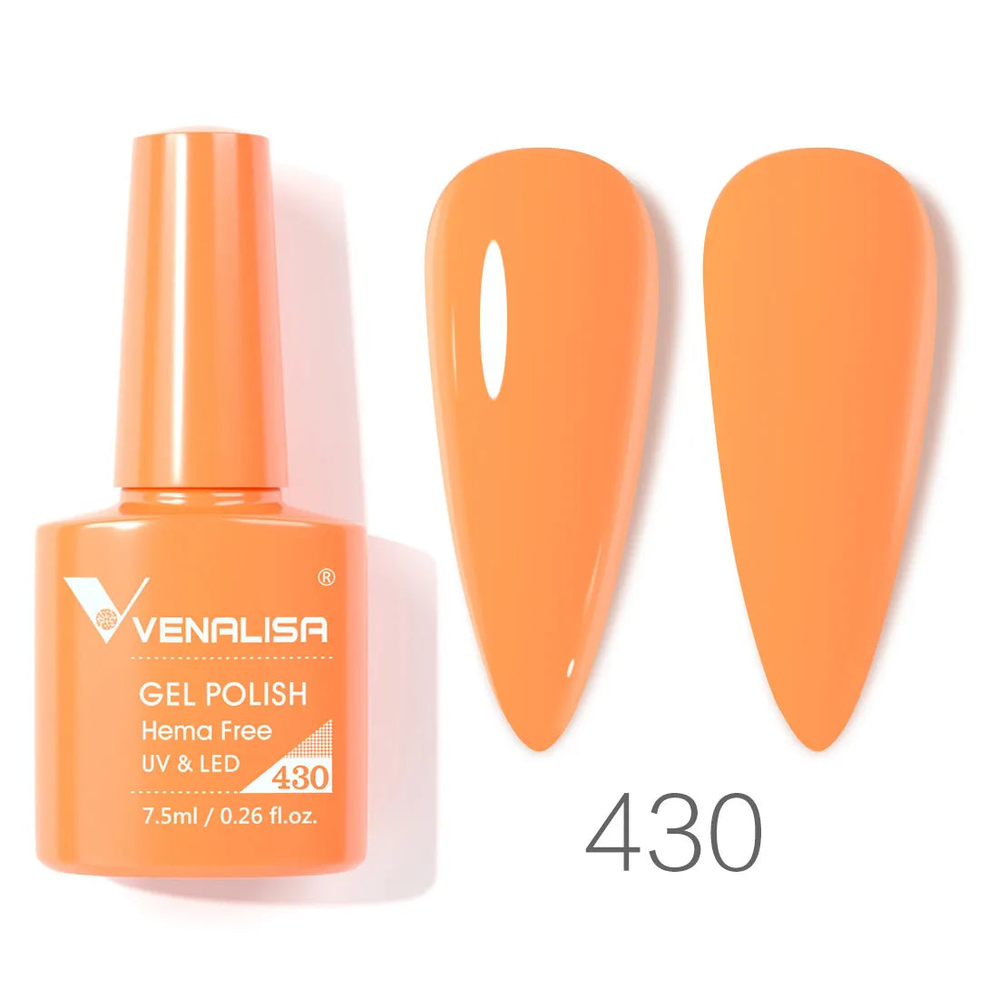 VENALISA 7.5ml HEMA-Free Nail Gel Polish – VIP4 Semi-Permanent Soak-Off UV/LED Gel Varnish, Full Coverage Nail Lacquer