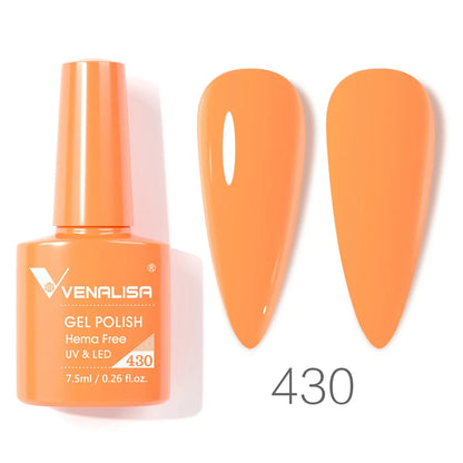 VENALISA 7.5ml HEMA-Free Nail Gel Polish – VIP4 Semi-Permanent Soak-Off UV/LED Gel Varnish, Full Coverage Nail Lacquer