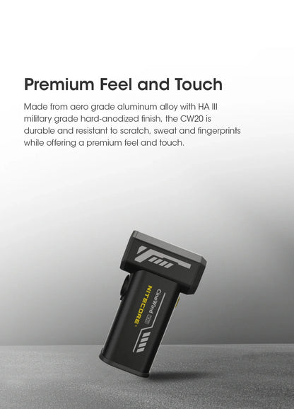 NITECORE CW20 Multipurpose Pocket Fan - Portable Stepless Wind Blower for Photography, Canon, Sony, Short Video & Camping