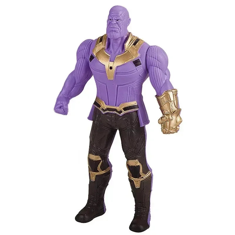 17cm Marvel Anime Action Figures – Spiderman, Hulk, Iron Man Toys for Kids, Cartoon Glow Doll Christmas Gift