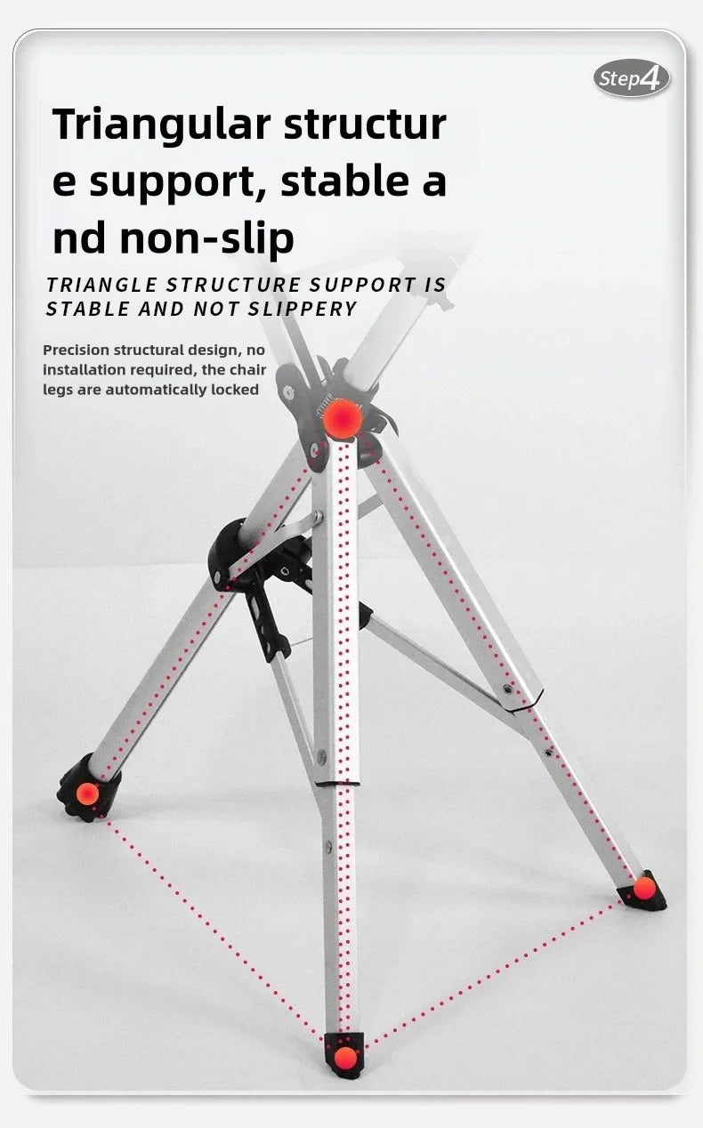 2-in-1 Portable Folding Cane & Chair — Quick-Fold Walking Stick with Built-In Seat and Three Legs