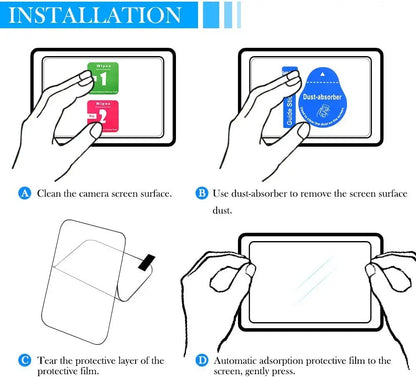Tempered Glass Screen Protector for Sony A6400, A6300, A6000, A5000, NEX-7/6/5, A9, A77, A7 Series & ZV1 RX100 Cameras