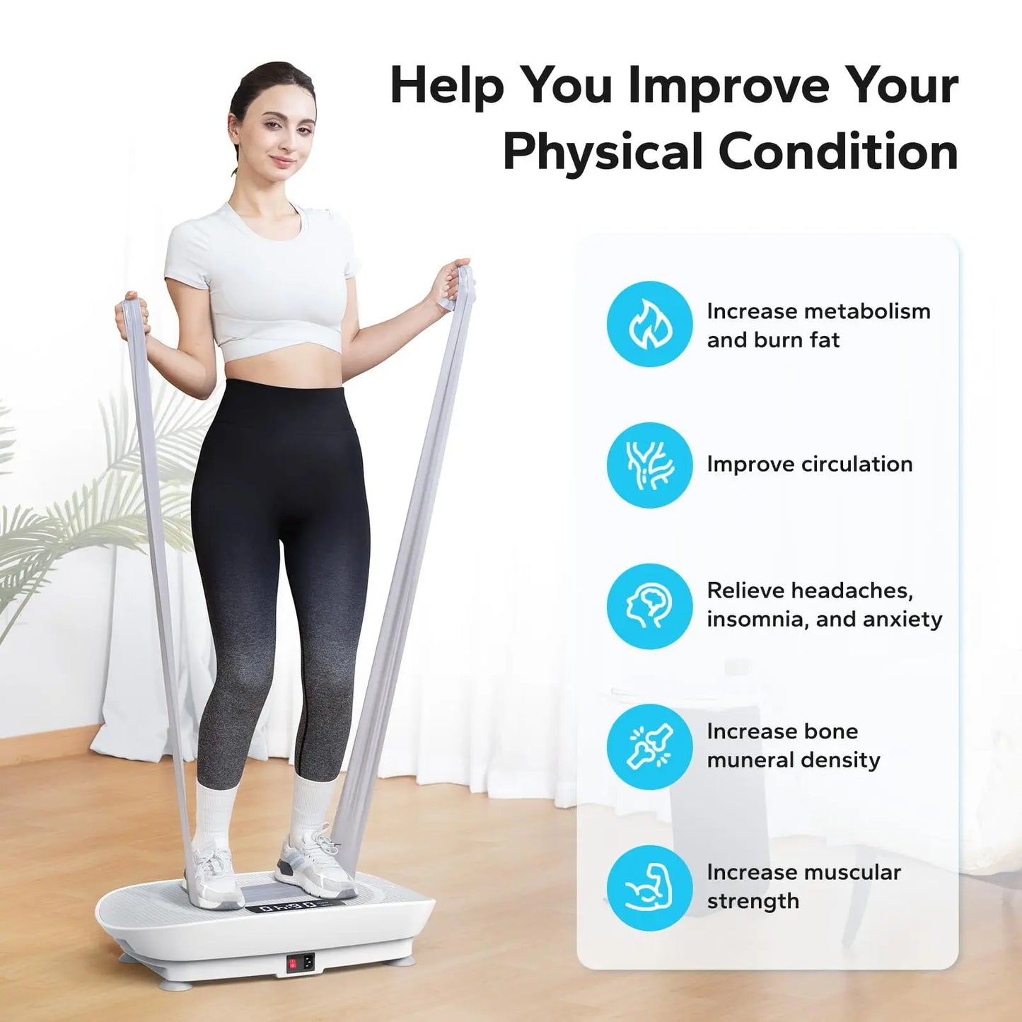 MERACH Vibration Plate Exercise Machine – Whole Body Workout Fitness Platform for Weight Loss & Shaping