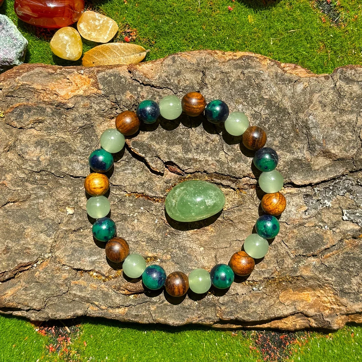Attract Wealth & Prosperity Bracelet | Natural Stone & Wooden Beads Handmade Jewelry for Men & Women