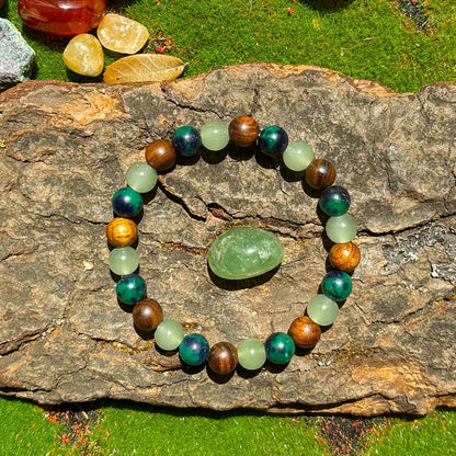 Attract Wealth & Prosperity Bracelet | Natural Stone & Wooden Beads Handmade Jewelry for Men & Women