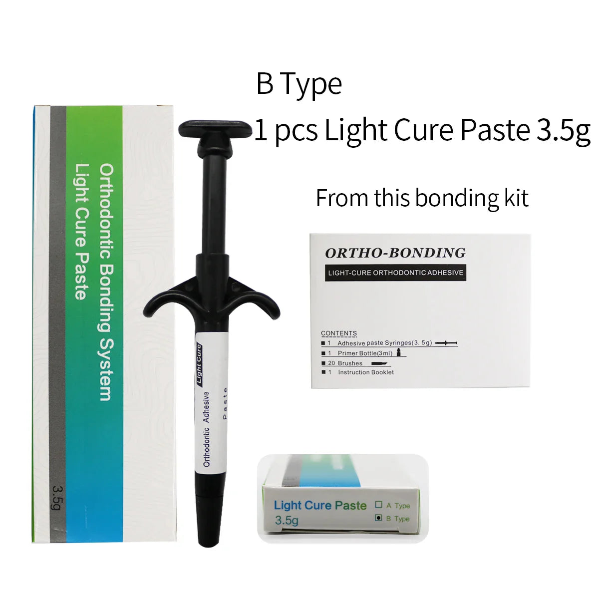 3.5g Orthodontic Light Cure Bonding Adhesive Paste | Dental Braces Glue