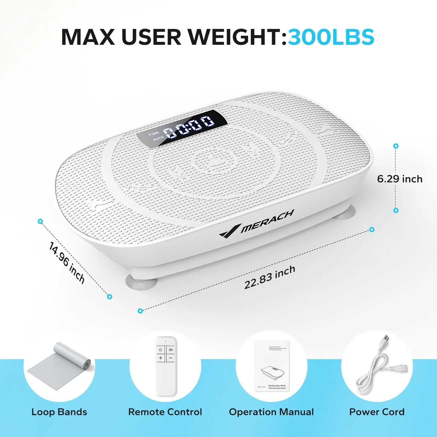 MERACH Vibration Plate Exercise Machine – Whole Body Workout Fitness Platform for Weight Loss & Shaping