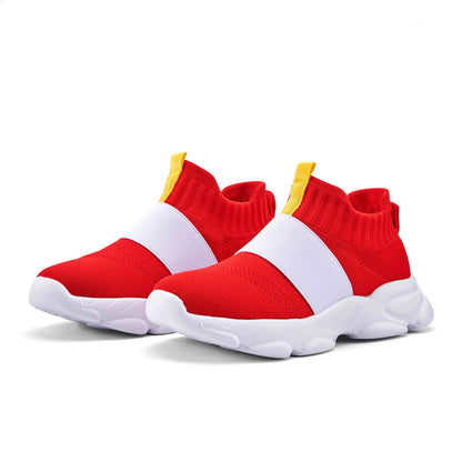 Sonic Shoes for Boys – Red Cartoon Anime Sneakers, Kids’ Sonic Themed Athletic Shoes