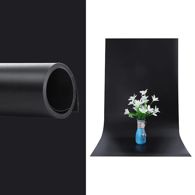 55x120cm Solid Matte White PVC Photo Background – Anti-Wrinkle, Waterproof Backdrop for Photography and Subject Shooting