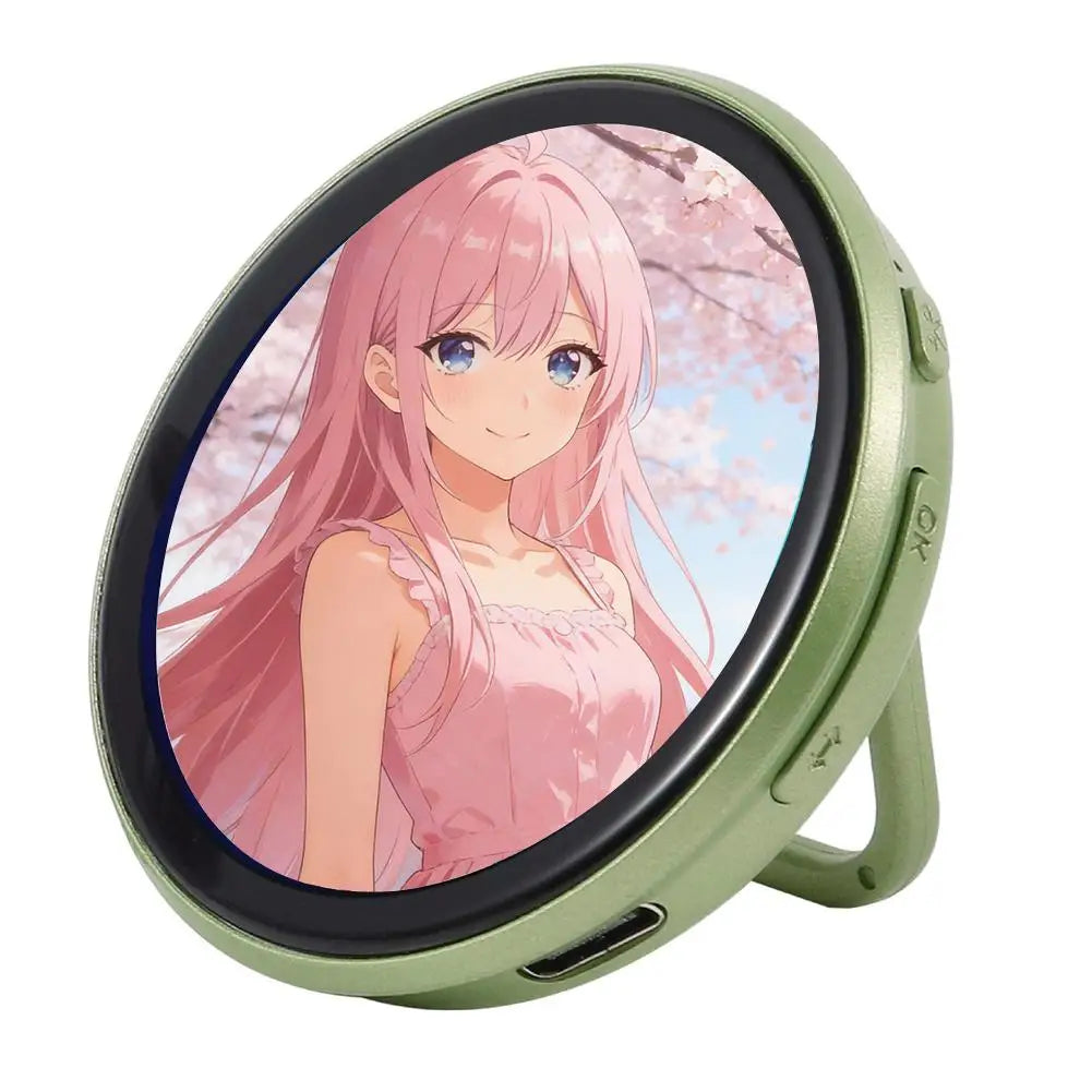 Dynamic Electronic Anime Badge - Touch-Control Digital Display for Photos, GIFs & Videos