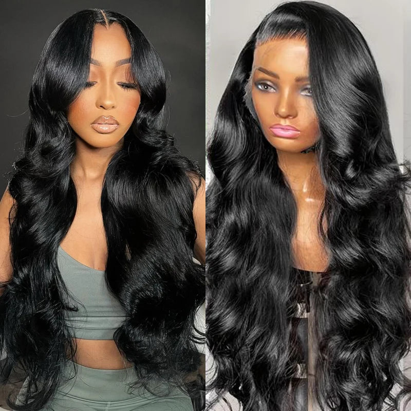100% Brazilian Remy Human Hair Body Wave Lace Front Wig – Pre-Plucked 13x4/13x6 Transparent, 180% Density for Women