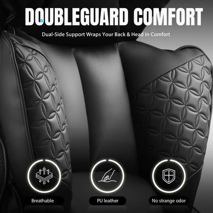 Ergonomic Leather Office Chair - High Back Gaming Chair with Footrest & Adjustable Armrests