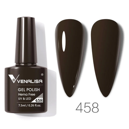 VENALISA 7.5ml HEMA-Free Nail Gel Polish – VIP4 Semi-Permanent Soak-Off UV/LED Gel Varnish, Full Coverage Nail Lacquer