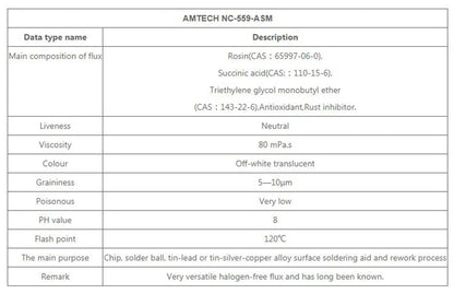 Original Amtech NC 559 Flux – 10ml Syringe for Soldering, BGA & SMD PCB Repair, Electronics Tools