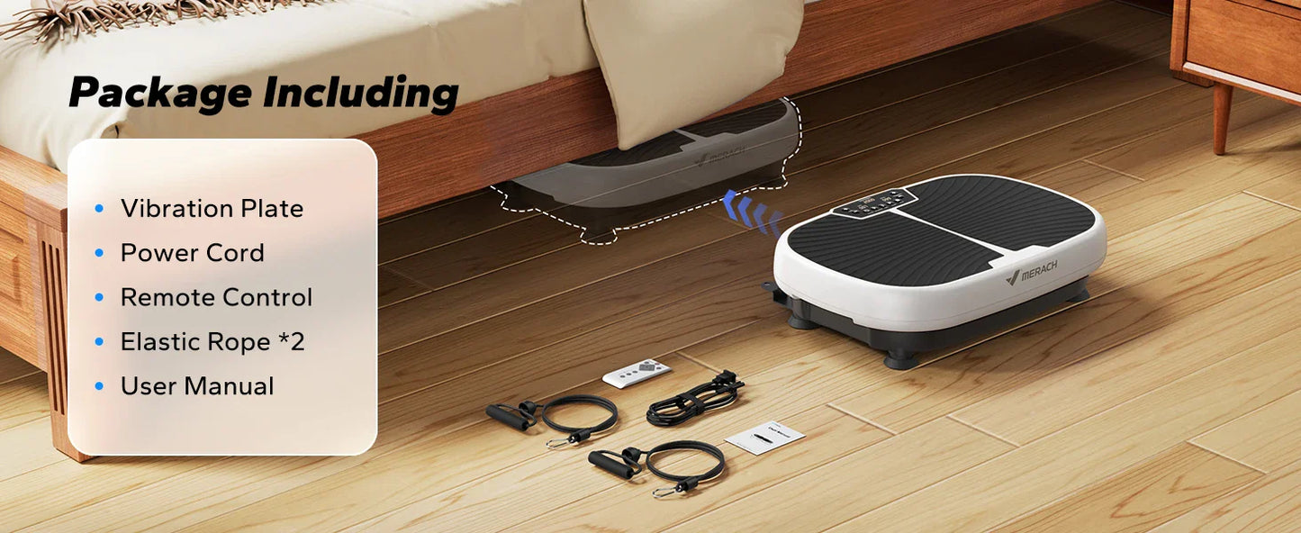 MERACH EMS Vibration Plate – Fitness Machine for Fat Burning, Weight Loss, Pain Relief & Lymphatic Drainage