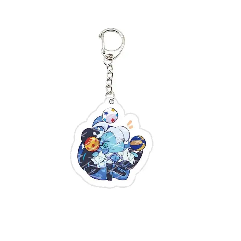 Game Chibis Shadow & Milk Cookie Keychains – Acrylic Bag Pendant for Coffee Brea & Pure Vanilla Fans Gifts