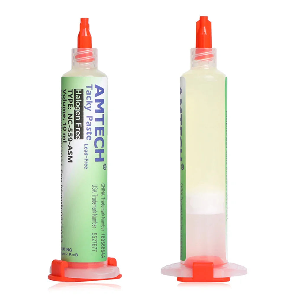 Amtech NC-559 Flux – 10ml Soldering Flux Syringe for Electronics, BGA, SMD & PCB Repair Tools