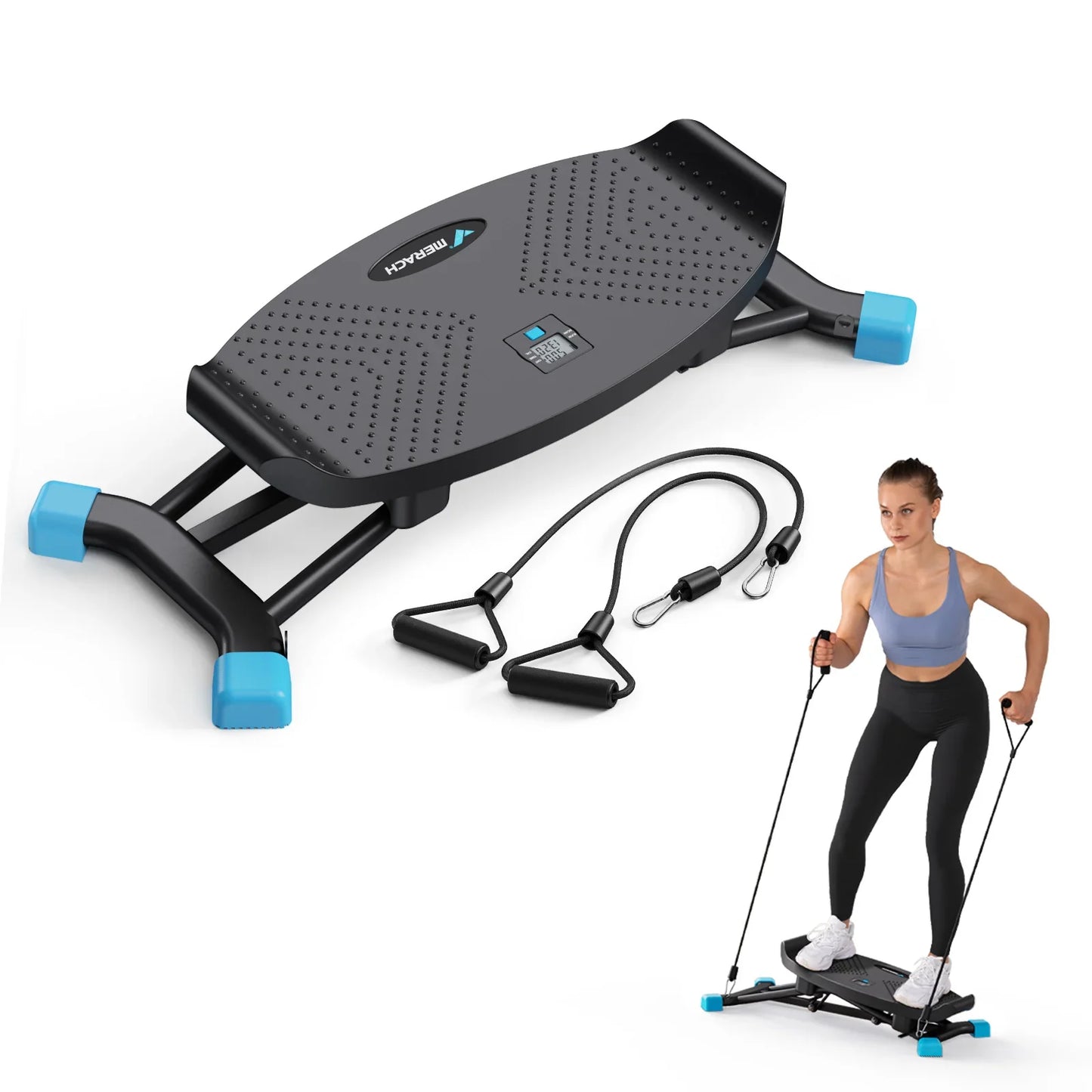 MERACH Simulated Ski Machine – Full Body Cardio Fitness Trainer for Leg Workout & Aerobic Exercise