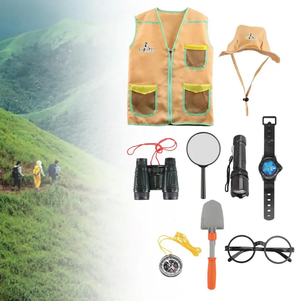 Kids Outdoor Adventure Exploration Kit – Explorer Costume & Role-Play Set for Children
