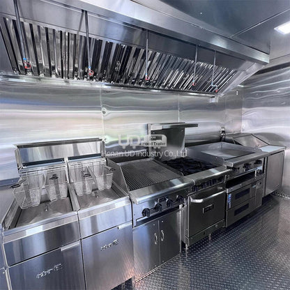 Mobile Fast Food Trailer – Fully Equipped Enclosed BBQ Vending Cart & Restaurant Food Truck with Full Kitchen