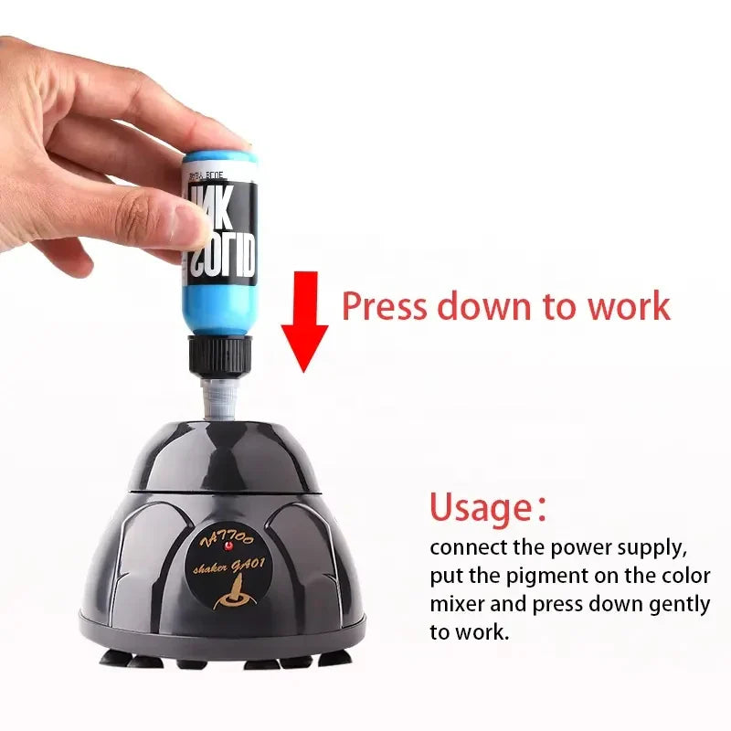 Mini Vortex Mixer Nail Polish Shaker & Tattoo Pigment Ink Stirrer with Non-Slip Base for Fast Mixing