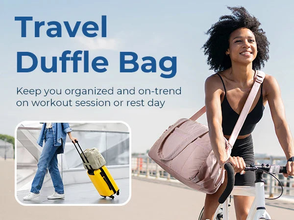 BAGSMART Travel Duffel Gym Bag for Women – Waterproof Carry-On Weekender with Wet Pocket & Cabin Luggage