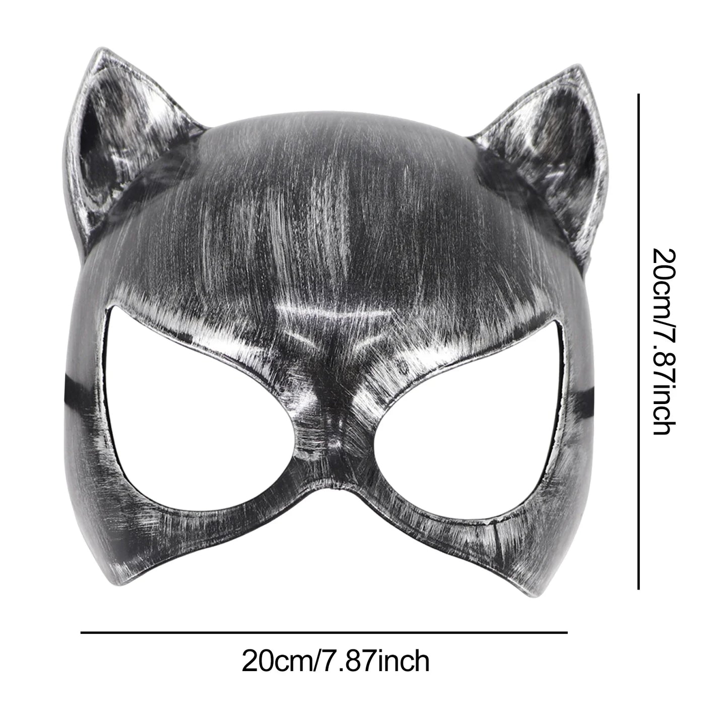 Cat Mask Costume - Animal Cosplay Face Cover for Halloween Parties & Festivals