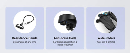 MERACH Mini Stepper with Resistance Bands — 330lbs Capacity Fitness Stepper for Home Exercise & Twisting Workouts