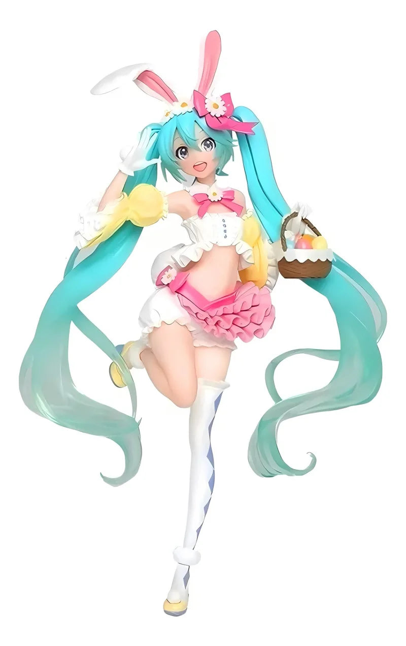 23CM Hatsune Miku Anime Figure - Kawaii PVC Model Doll with Rabbit Ears for Christmas Gifts & Ornaments
