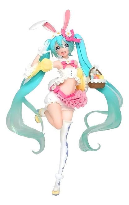 23CM Hatsune Miku Anime Figure - Kawaii PVC Model Doll with Rabbit Ears for Christmas Gifts & Ornaments