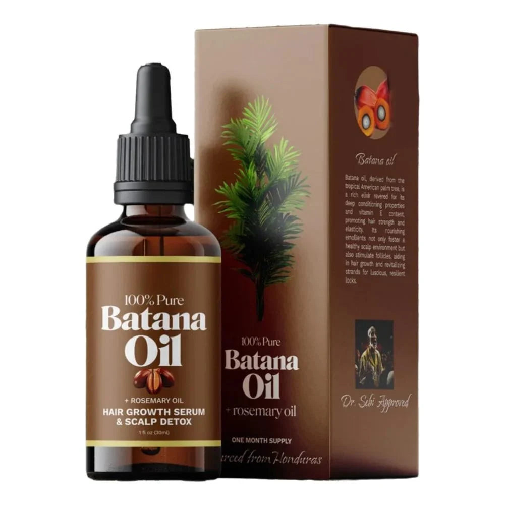 Batana Rosemary Mint Hair Oil - Biotin Scalp Strengthening Treatment for Dry Hair Split Ends and Nourishing Care
