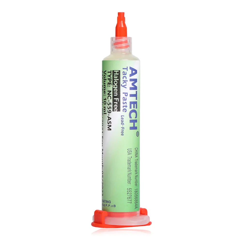 Amtech NC-559 Flux – 10ml Soldering Flux Syringe for Electronics, BGA, SMD & PCB Repair Tools