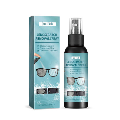 Jue-Fish 100ml Glasses Scratch Removal Spray – Lens & Camera Screen Cleaner, Eyeglass Repair Solution