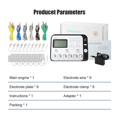 6-Output Channel TENS Muscle Electrostimulator - Physiotherapy Body Massager, Electroacupuncture Needle Patch Machine