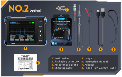 FNIRSI DSO510 DSO152 DSO153 Mini Handheld Digital Oscilloscope | 2-in-1, 48MS/s, 10MHz Bandwidth for Electronic Repair