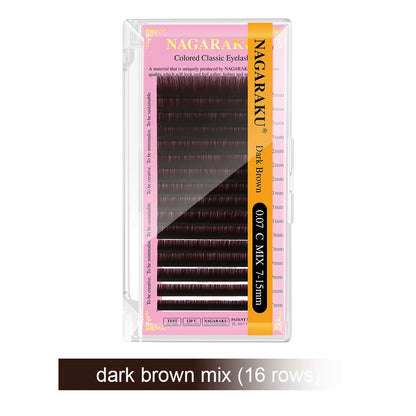 NAGARAKU Brown Eyelash Extensions – Soft Natural Synthetic Mink Individual Lashes 16 Lines for Professional Makeup