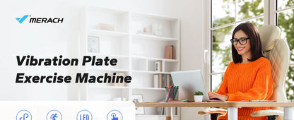 MERACH EMS Vibration Plate – Fitness Machine for Fat Burning, Weight Loss, Pain Relief & Lymphatic Drainage