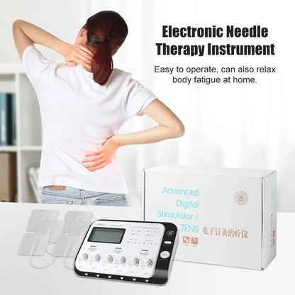 6-Output Channel TENS Muscle Electrostimulator - Physiotherapy Body Massager, Electroacupuncture Needle Patch Machine