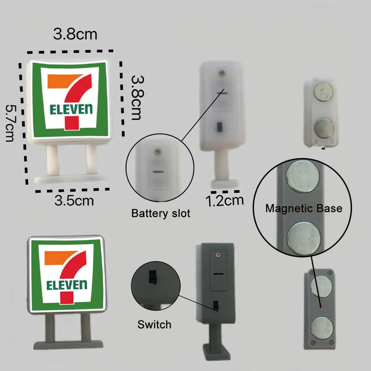 Coffee Shop Magnetic Fridge Stickers – Creative 711 Luminous Light Box, Convenience Store Light Sign & Home Decor Ornament