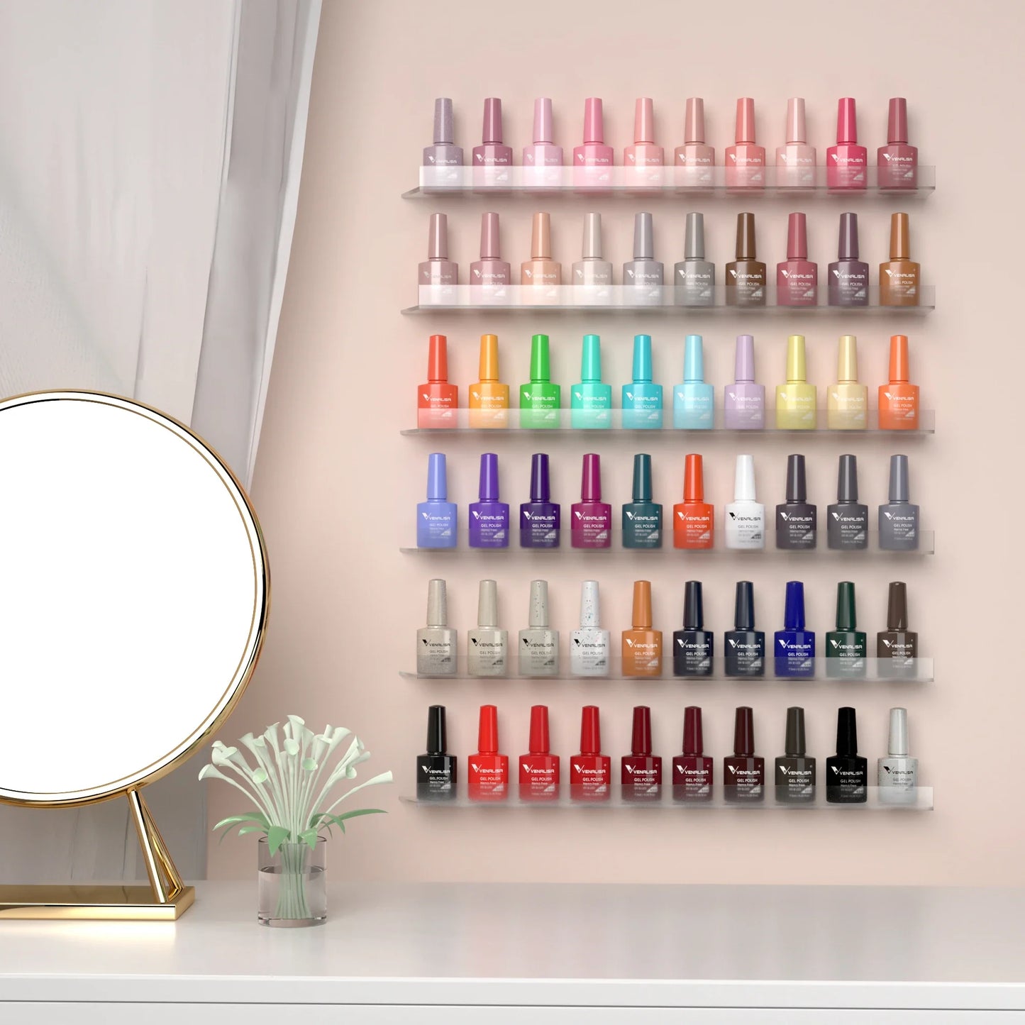 VENALISA 7.5ml HEMA-Free Nail Gel Polish – VIP4 Semi-Permanent Soak-Off UV/LED Gel Varnish, Full Coverage Nail Lacquer