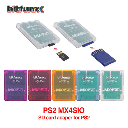 Bitfunx MX4SIO SIO2SD Adapter – MicroSD Game Card Reader for PS2 Sony PlayStation 2 Consoles