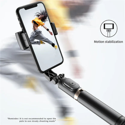 Roreta NEW Gimbal Stabilizer Selfie Stick: Foldable Wireless Tripod with Bluetooth Shutter Monopod for iOS Android