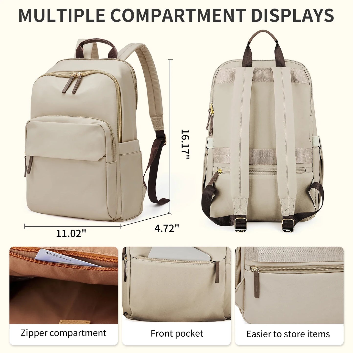 Large Capacity Women's Backpack - New Simple Travel & Business Laptop Shoulder Bag | School Student Backpack Purse